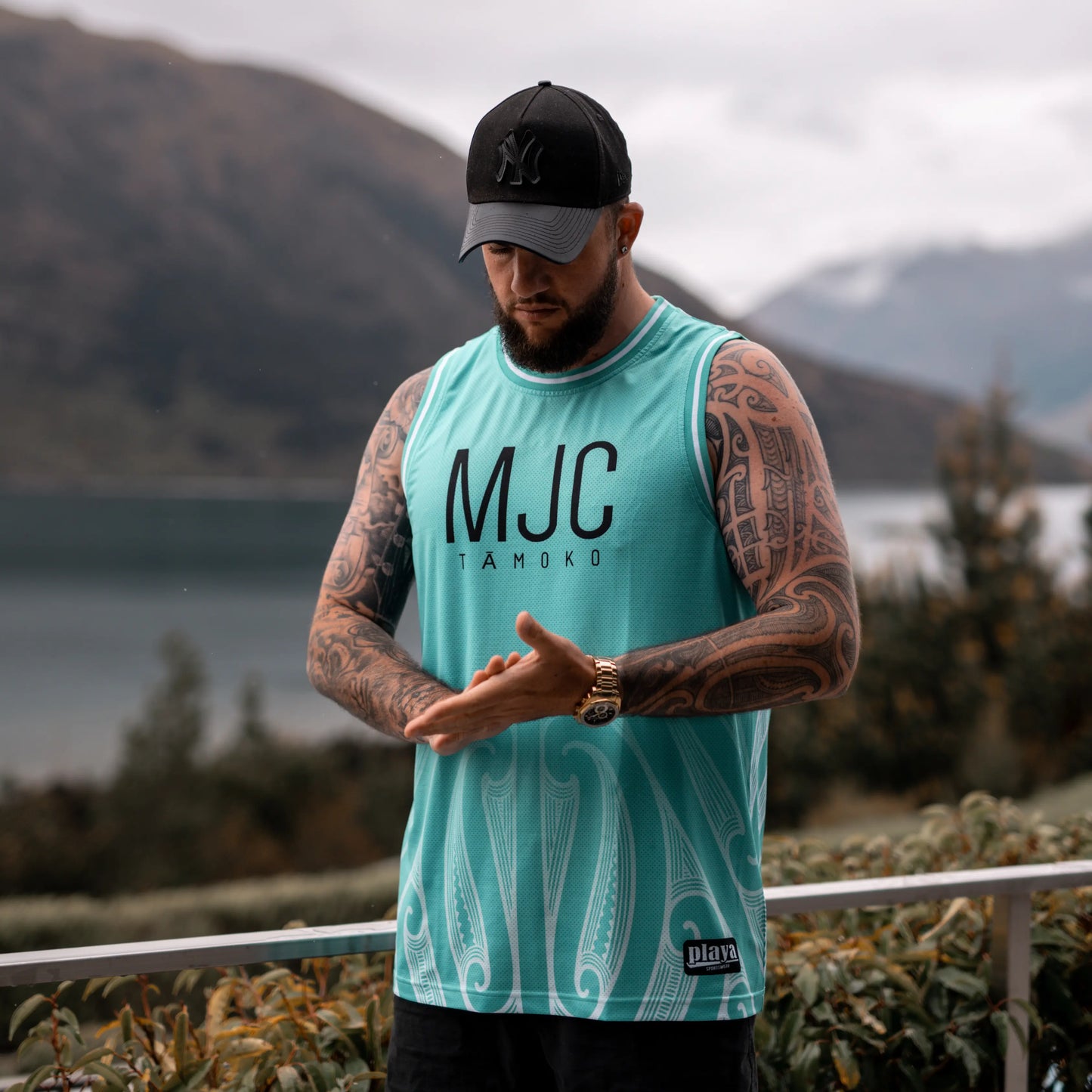 MJC | Singlet | Teal & White